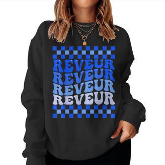 Reveur House Of Dreamers Blue Retro Groovy Social Reveur Women Sweatshirt - Thegiftio UK