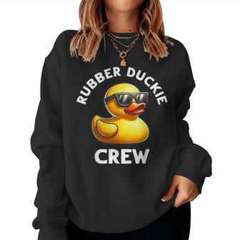 Rubber Duck Quack Yellow Rubber Duckie Crew Graphic Women Sweatshirt - Thegiftio UK