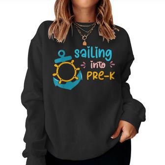 Sailing Into 1St Grade Back To School 2024 Kindergarten Women Sweatshirt - Thegiftio UK