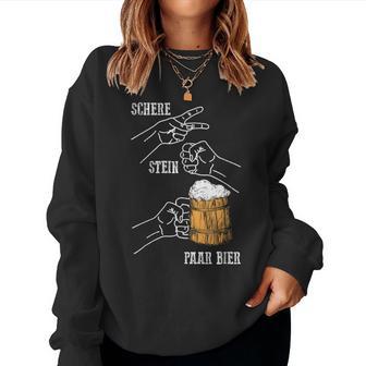 Schers Stone Pair Of Beer Beer Sauf Drink Saying Sweatshirt Frauen - Geschenkecke