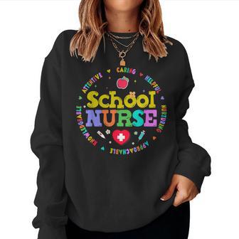 School Nurse Appreciation Back To School For Women Women Sweatshirt - Thegiftio UK