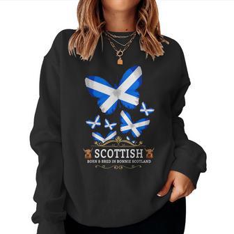 Scottish Flag Outfit Idea For & Novelty Scotland Women Sweatshirt - Thegiftio UK