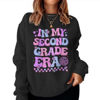 In My Second Grade Era Retro Teacher Students Back To School Women Sweatshirt - Thegiftio UK