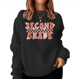Second Grade Teacher Retro Vintage 1St Grade Teacher Team Women Sweatshirt - Thegiftio UK