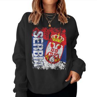 Serbia Flag Women's Children's Serbia Sweatshirt Frauen - Seseable