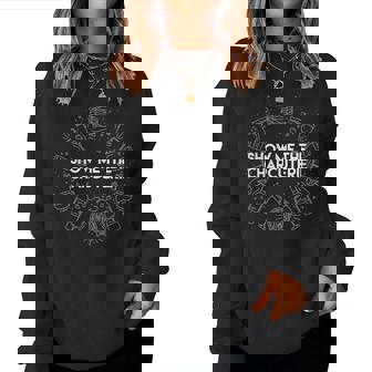 Show Me The Charcuterie Cheese Novelty Wine Food Women Sweatshirt - Monsterry