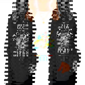 Sister Of The Birthday Boys Motocross Mx Themed Dirt Bike Women Sweatshirt - Monsterry