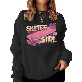 Skater Skateboard Skateboarding Girls Women Sweatshirt - Thegiftio UK