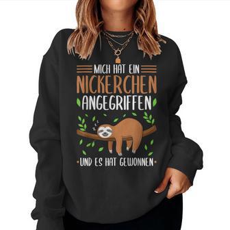 Sloth Mich Hat Ein Naperchen Angriffen Sloth Pyjama Sweatshirt Frauen - Geschenkecke