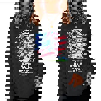 Soccer American Flag Soccer Apparel Soccer 2024 Women Sweatshirt - Monsterry