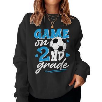 Soccer Game On 2Nd Grade Boys Girls Back To School Women Sweatshirt - Thegiftio UK