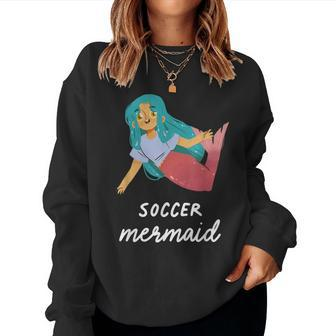 Soccer Mermaid Girl Sports Birthday Party Theme Women Sweatshirt - Monsterry UK