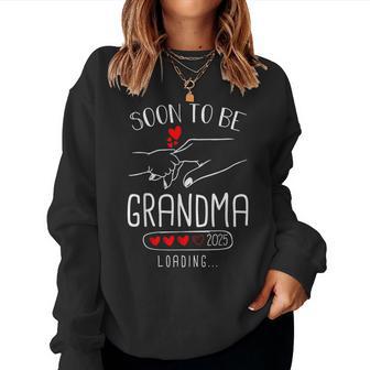 Soon To Be Grandma 2025 Loading Promoted To Grandma 2025 Women Sweatshirt - Thegiftio UK
