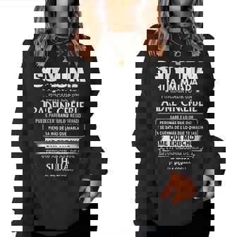 Soy Una Hija Mimada Fui Educada Por Un Padre Increíble Puede Cuello Sudadera Mujer - Regaloses