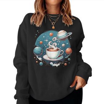 Space Coffee Exploration Novelty Women Sweatshirt - Thegiftio UK