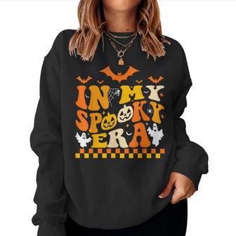 In My Spooky Era Halloween Ghost Groovy Hippie Halloween Women Sweatshirt - Thegiftio UK