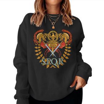 Spqr Roman Antique Roman Empire Graphic Novelty Sweatshirt Frauen - Geschenkecke