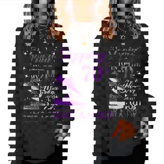 Stepping Into My 70Th Birthday With God's Grace & Mercy Girl Women Sweatshirt - Thegiftio