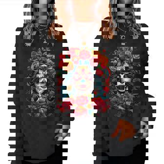 Sugar Skull De Los Muertos La Catrina Day Of The Dead Women Sweatshirt | Mazezy