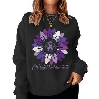 Sunflower Rett Syndrome Awareness Month Women Sweatshirt - Thegiftio UK