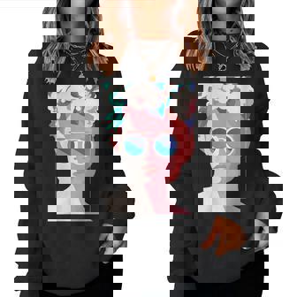 Super Chic Casual Summer Top Girl With Flower Crown Women Sweatshirt - Monsterry