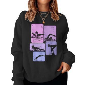 Swimming Swimmer Women's Girls' Sweatshirt Frauen - Geschenkecke