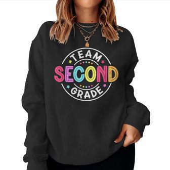Team Second Grade Teacher Back To School 2Nd Grade Squad Kid Women Sweatshirt - Thegiftio UK
