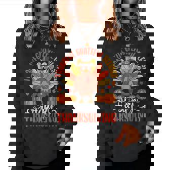 Thanksgiving Girl Turkey Autumn Fall Family Women Sweatshirt - Thegiftio UK