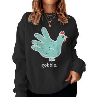 Thanksgiving Nurse Gloves Turkey Gobble Scrub Top Women Women Sweatshirt - Thegiftio UK