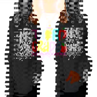 Third Grade Coquette Bow Girls Boys Teacher 3Rd Grade Squad Women Sweatshirt | Seseable CA