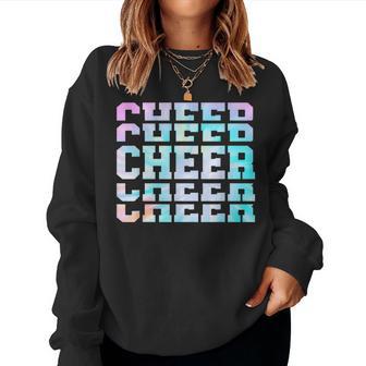 Tie Dye Cheerleading For Cheerleader Squad Girl Bff Cheer Women Sweatshirt - Thegiftio UK