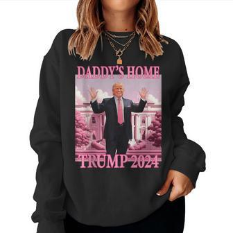 Trump Daddys Home Trump 2024 4Th Of July Women Women Sweatshirt - Monsterry UK