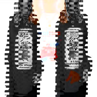 Trump Girl No Apologies Maga 2024 Messy Bun Vote Trump 45 47 Women Sweatshirt - Monsterry