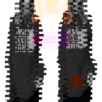 Urine Good Hands Dialysis Technician Nurse Women Sweatshirt - Seseable