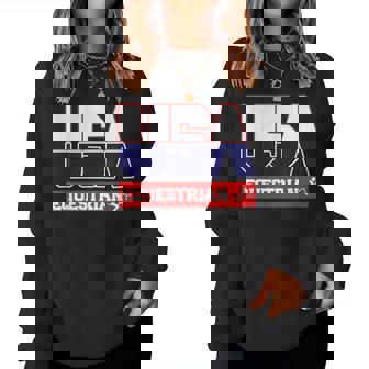 Usa Team Equestrian & American Sports Women Sweatshirt - Thegiftio UK