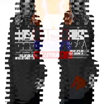 Usa Team Volleyball & American Sports Women Sweatshirt - Monsterry
