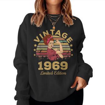 Vintage 1969 Made In 1969 52Nd Birthday 52 Years Women Sweatshirt - Thegiftio UK