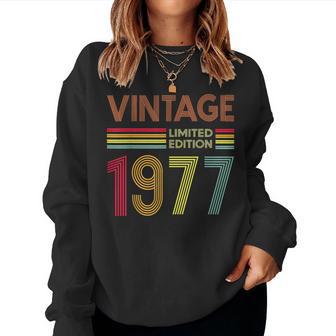 Vintage 1977 45 Years Old And 45Th Birthday Women Sweatshirt - Thegiftio UK