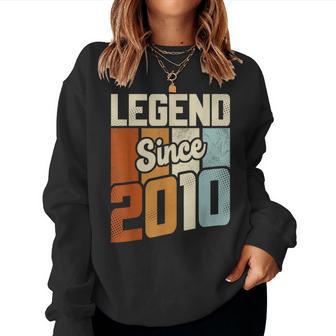 Vintage 2010 14 Birthday Decoration Boys Girls 14Th Birthday Women Sweatshirt - Thegiftio UK