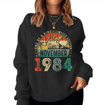 Vintage 40Th Birthday Vintage November 1984 Women Women Sweatshirt - Thegiftio UK