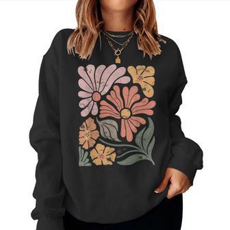 Vintage Boho Wildflower Graphic Women Sweatshirt - Thegiftio UK