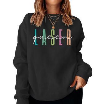 Vintage Laser Queen Laser Technician Laser Tech Women Sweatshirt - Thegiftio UK