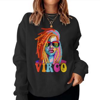 Virgo Queen African American Loc'd Zodiac Sign Women Sweatshirt - Thegiftio UK