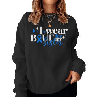 I Wear Blue For My Sister T1d Diabetes Awareness Type 1 Women Sweatshirt - Thegiftio UK