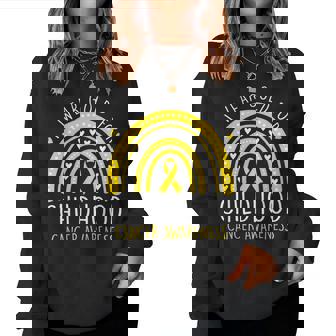 I Wear Gold For Childhood Cancer Awareness Girls Women Sweatshirt - Thegiftio UK