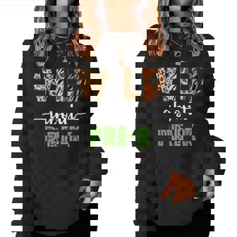 Wild About Pre-K Teacher Student Pre-K Zoo Safari Women Sweatshirt - Seseable