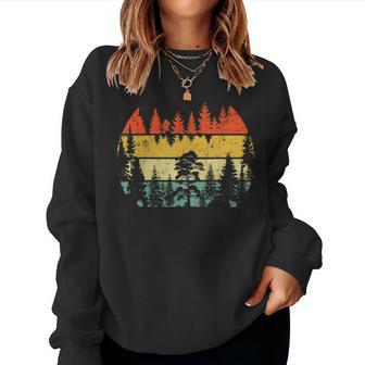 Wildlife Trees Retro Forest Outdoors Nature -Youth Women Sweatshirt - Thegiftio UK