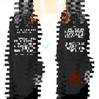 I Am Woman Watch Me Vote Vintage Women Sweatshirt - Thegiftio UK