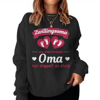 Women's Grandmaon Zwillingen Pregnancy Grandchildren Twin Soma Sweatshirt Frauen - Geschenkecke