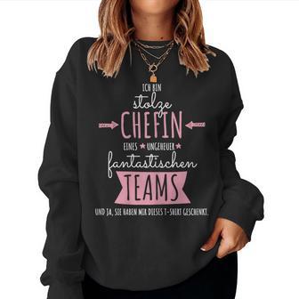 Women's Ich Bin Stolze Chefin Einer Unheuer Fantastischen Team Sweatshirt Frauen - Geschenkecke